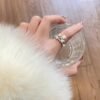 Light luxury pearl open ring