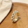 Lace Hollow Pearl Ring