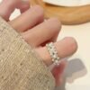 Lace Hollow Pearl Ring