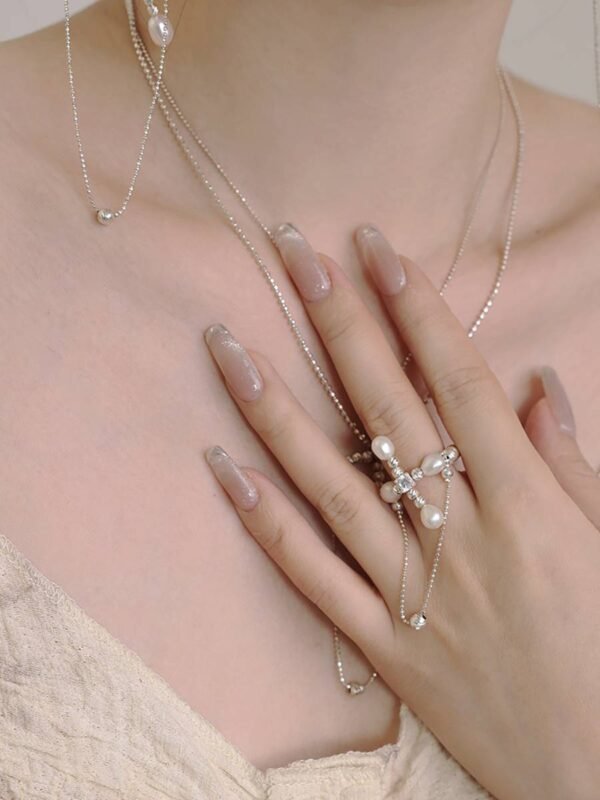 Sagittarius vintage style pearl open ring