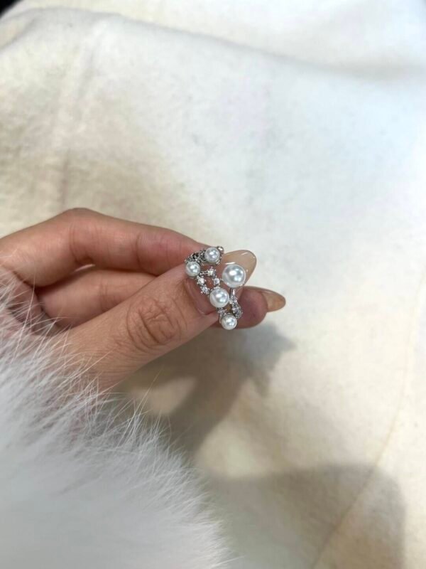 Light luxury pearl open ring